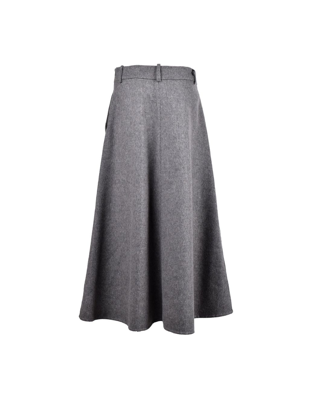 Brunello Cucinelli Black Wool Midi Skirt