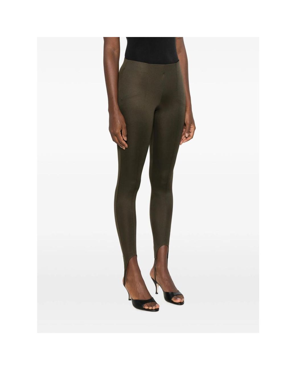 Frankie Shop Green Stirrup Leggings Caserta Polyester