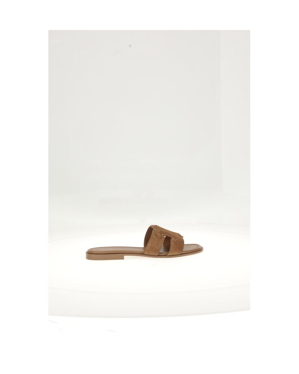 Céline White Mule Triomphe 15 Calf Leather Sandal