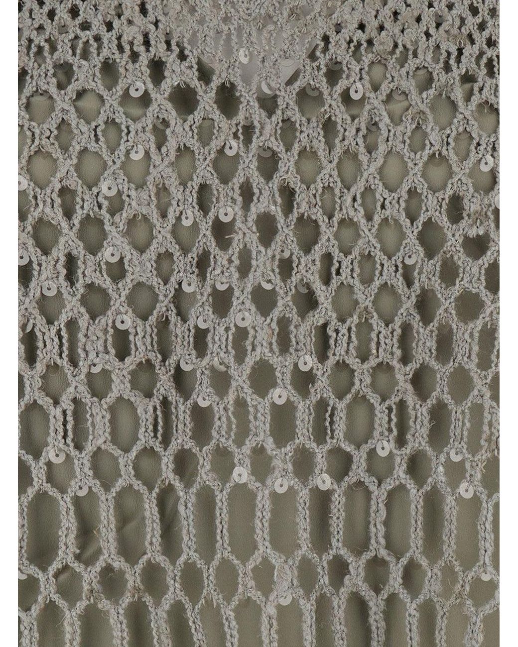 Brunello Cucinelli Gray Light Linen Sweater