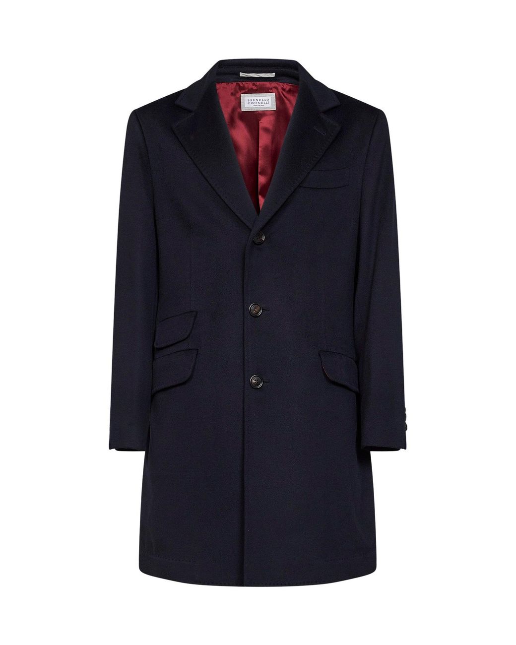 Brunello Cucinelli Blue Coat Virgin Wool for men