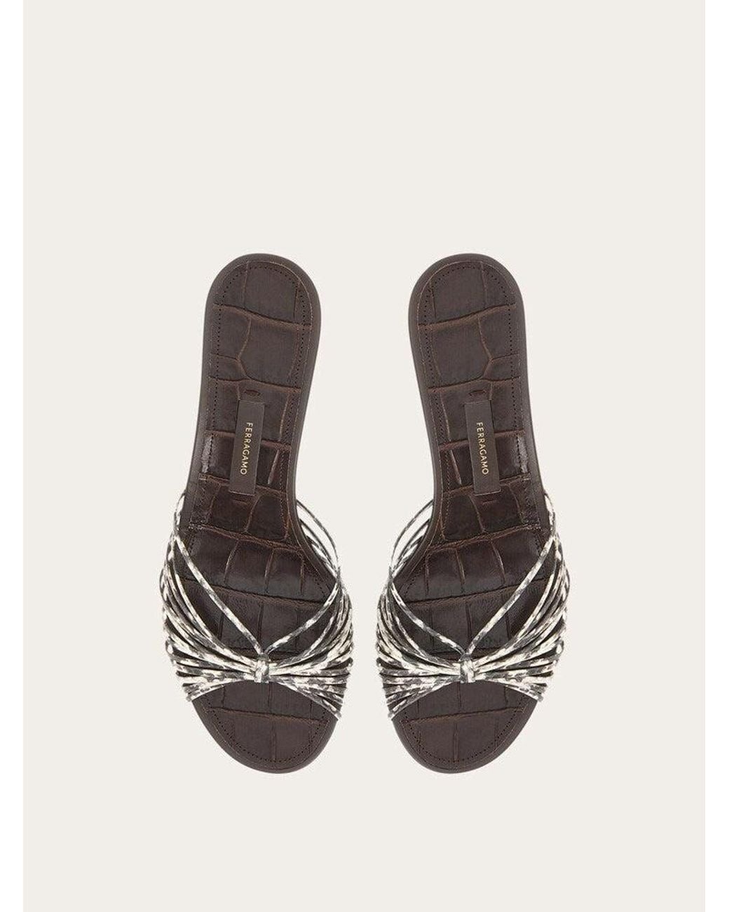 Ferragamo Natural Leather Kitten Heel Shoes