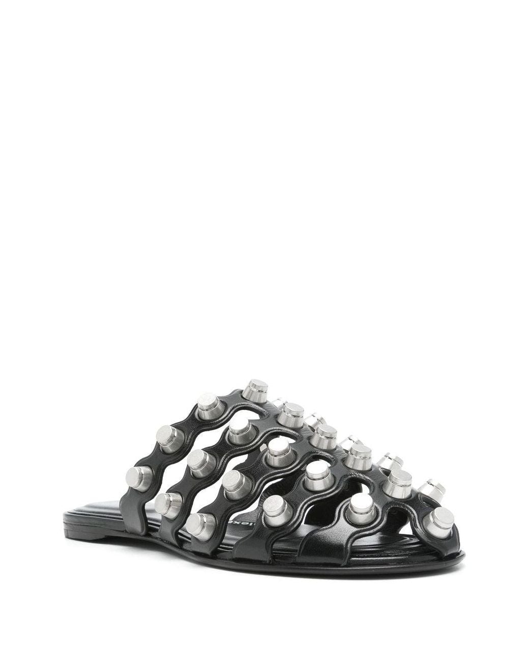 Alexander Wang White Rexa Cage Sliders Shoes Sandals