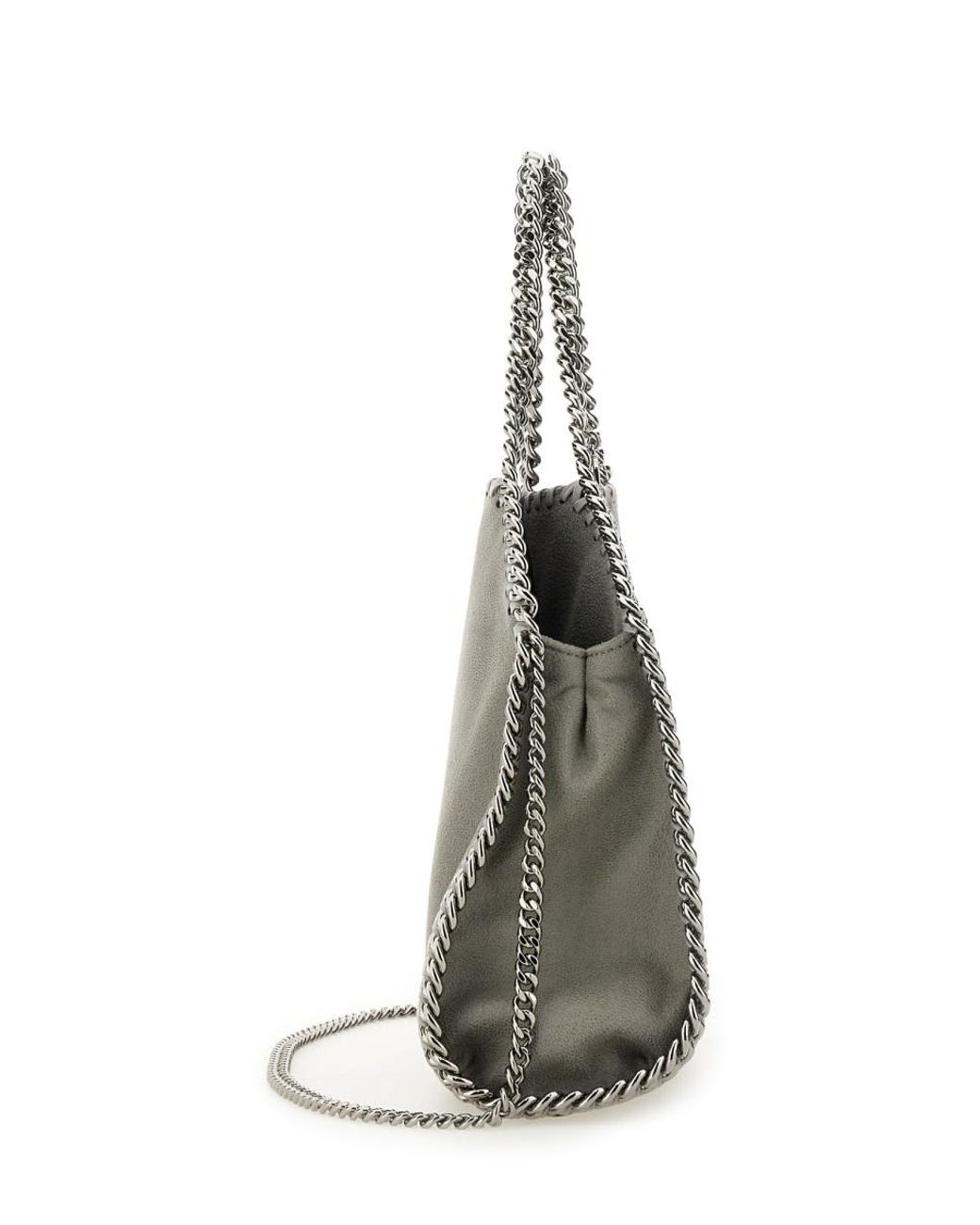 Stella McCartney Gray Falabella Mini Tote Bag Polyester Handbags