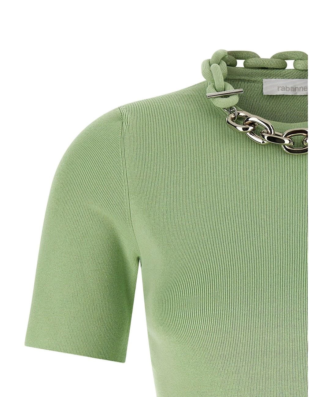 Rabanne Chain T-shirt Green