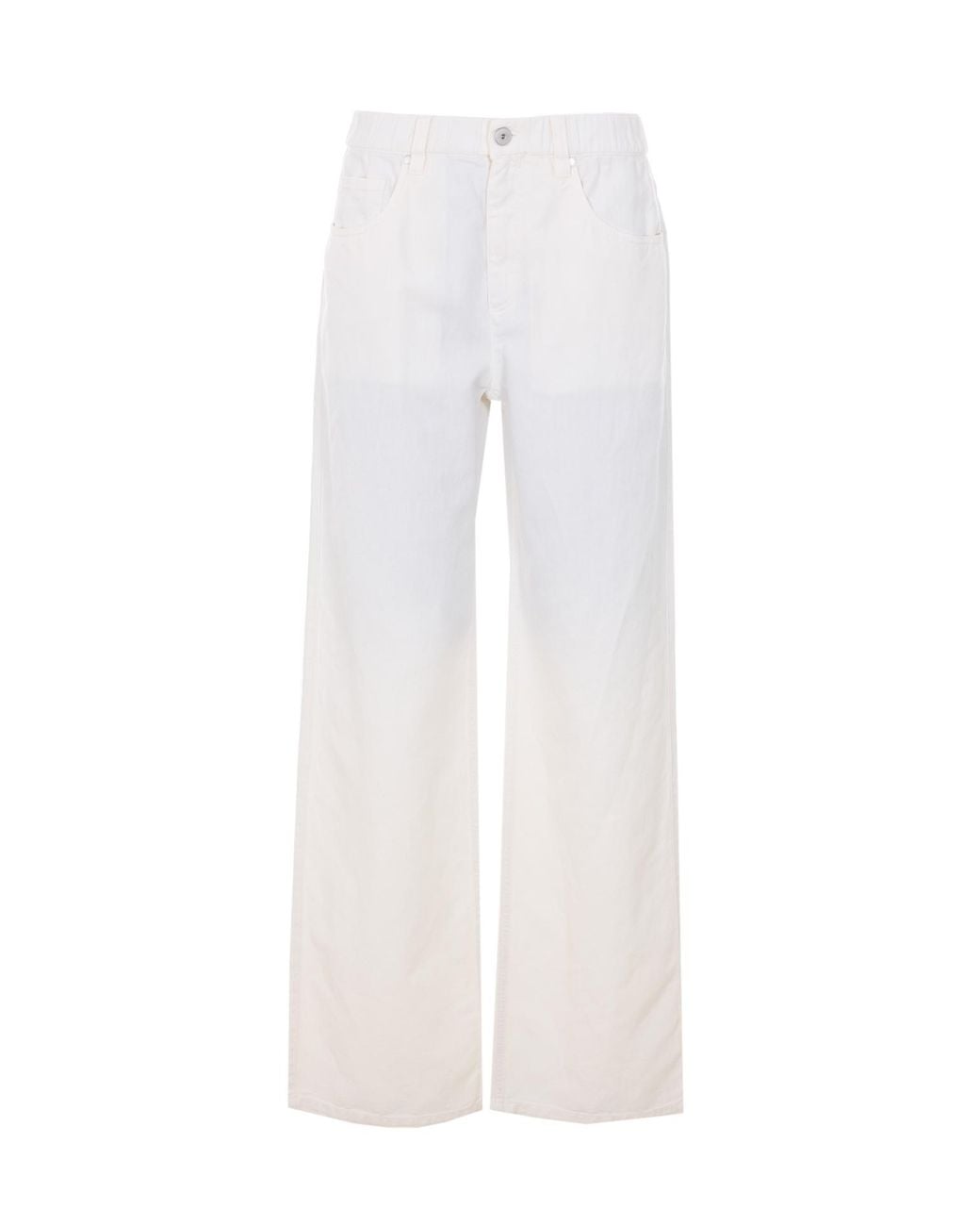 Brunello Cucinelli White Trousers Cotton