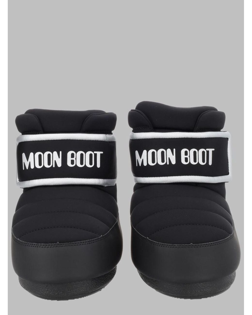 Moon Boot Black Ankle Boots Icon Strap Polyamide Polyurethane