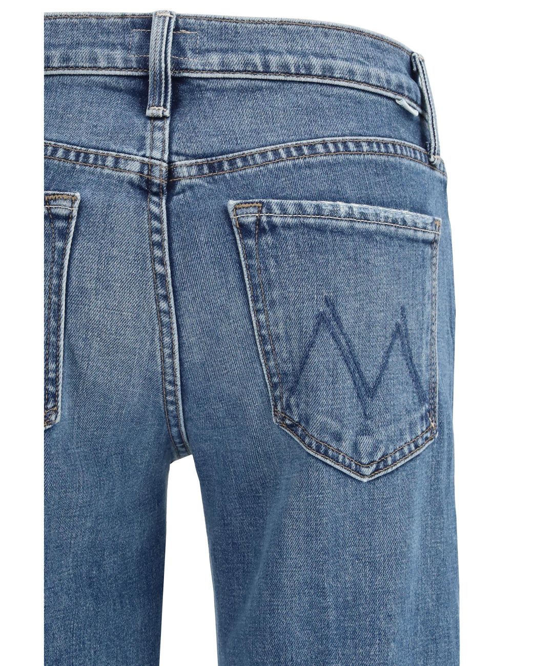 Mother Blue Jeans Rambler Mid-Rise Zip Ankle