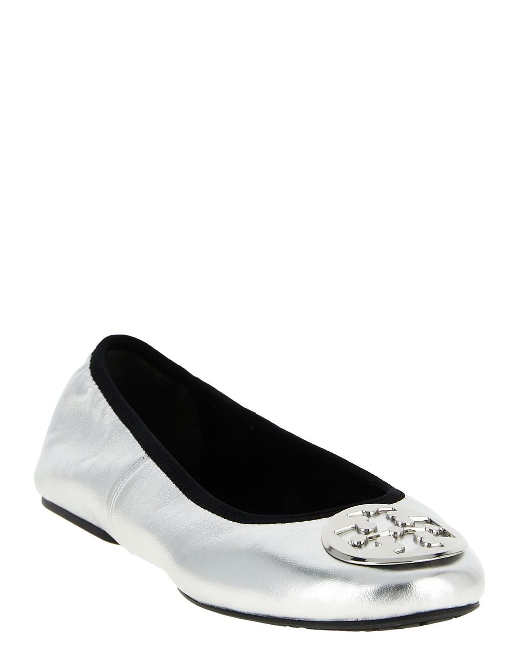 Tory Burch White 'Reva Travel' Ballet Flats