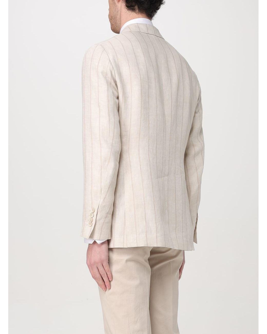 Brunello Cucinelli Natural Light Linen Blazer for men