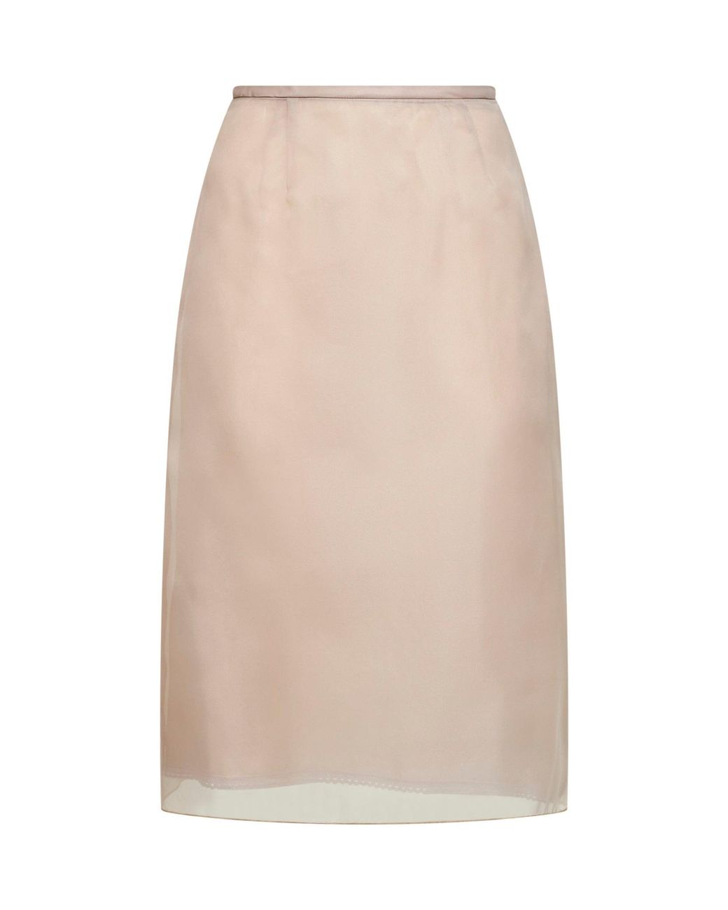 Blanca Vita Natural Organza Gunzy Pencil Skirt