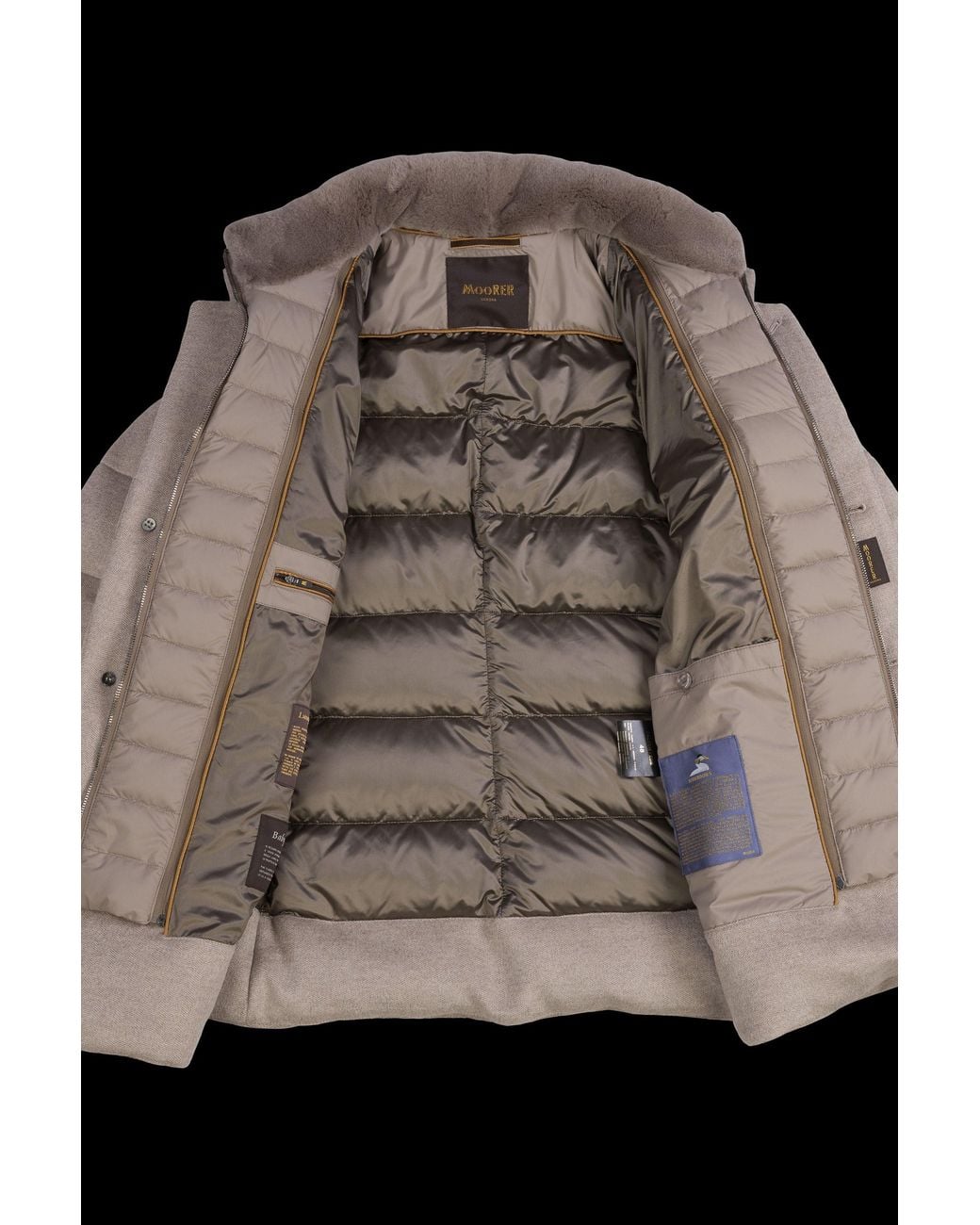 Moorer Gray Quilted Jacket With Buttons Clothing for men