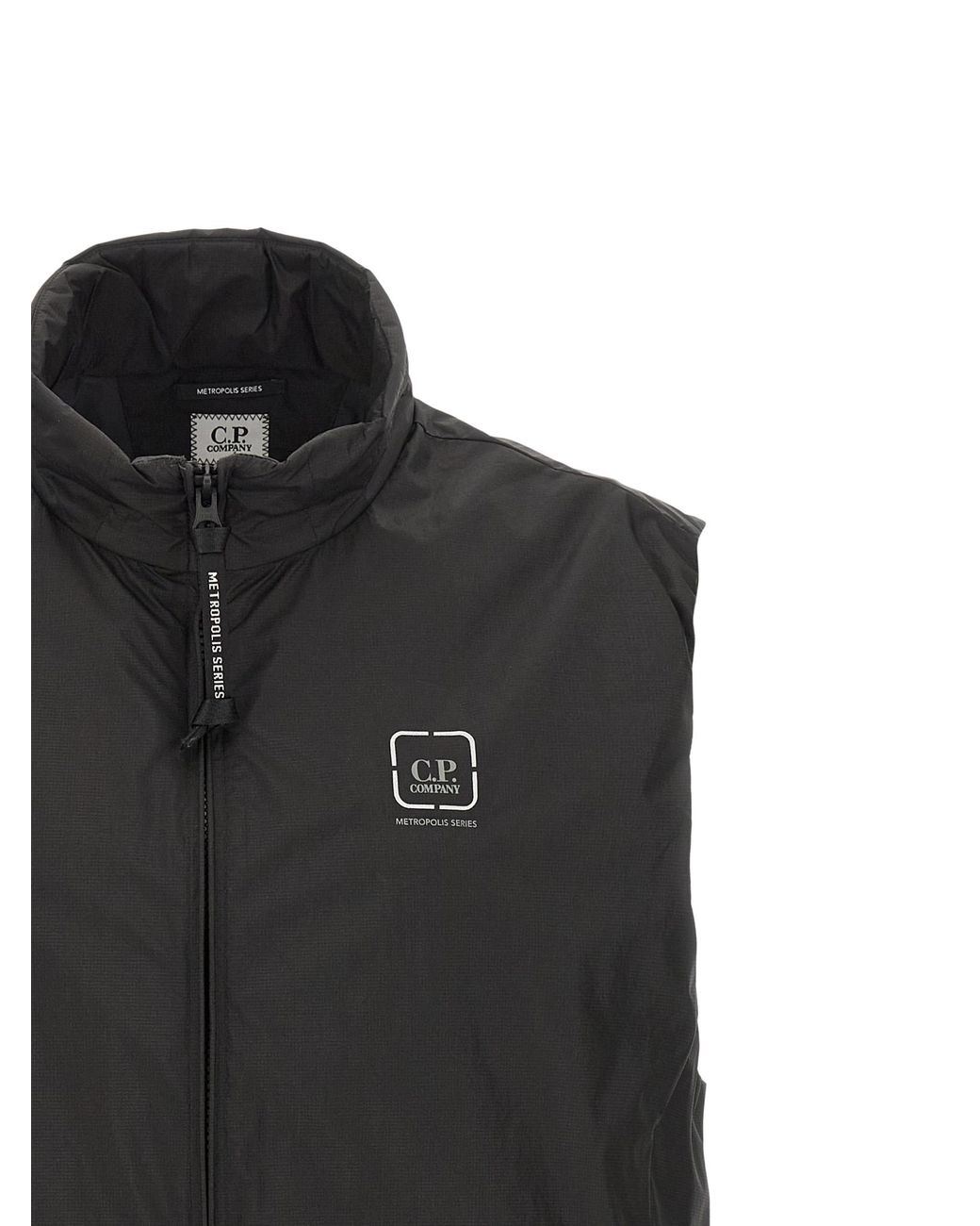 C P Company Black C. P. Company Polyamide Sleeveless Jacket for men