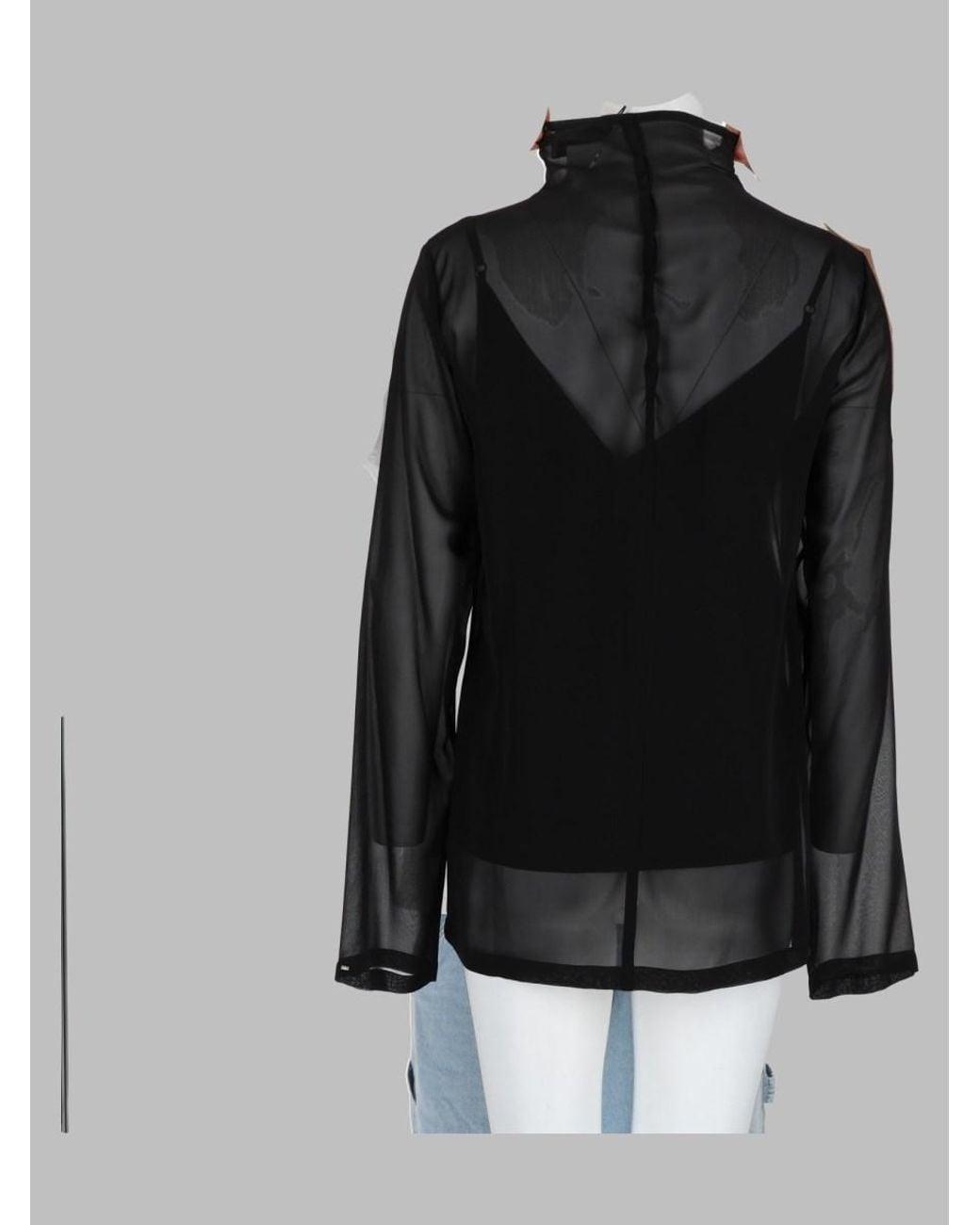 Sportmax Black Silk Blouse With Slip Shirt