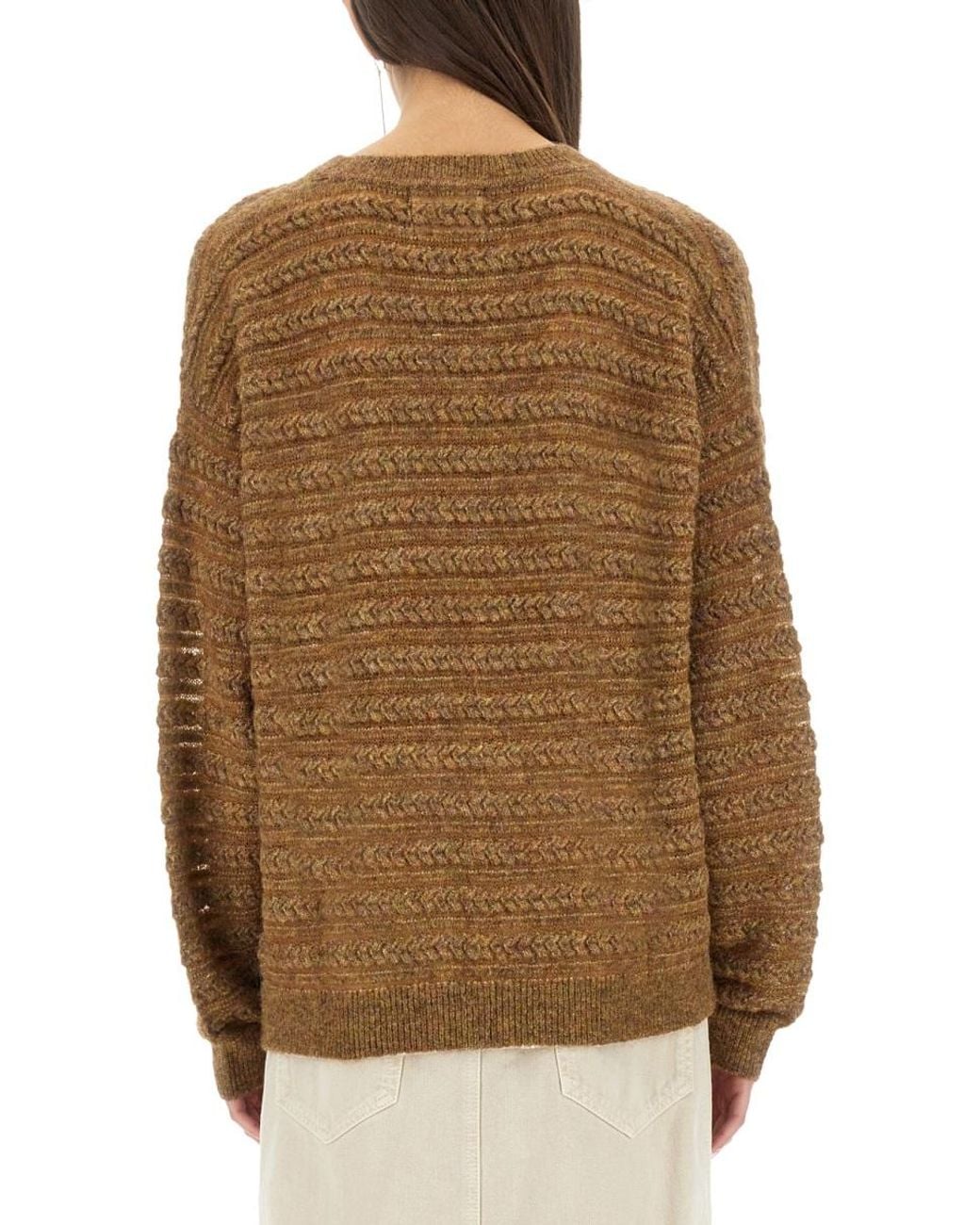 Isabel Marant Brown Jersey Oletita Alpaca Jumpers