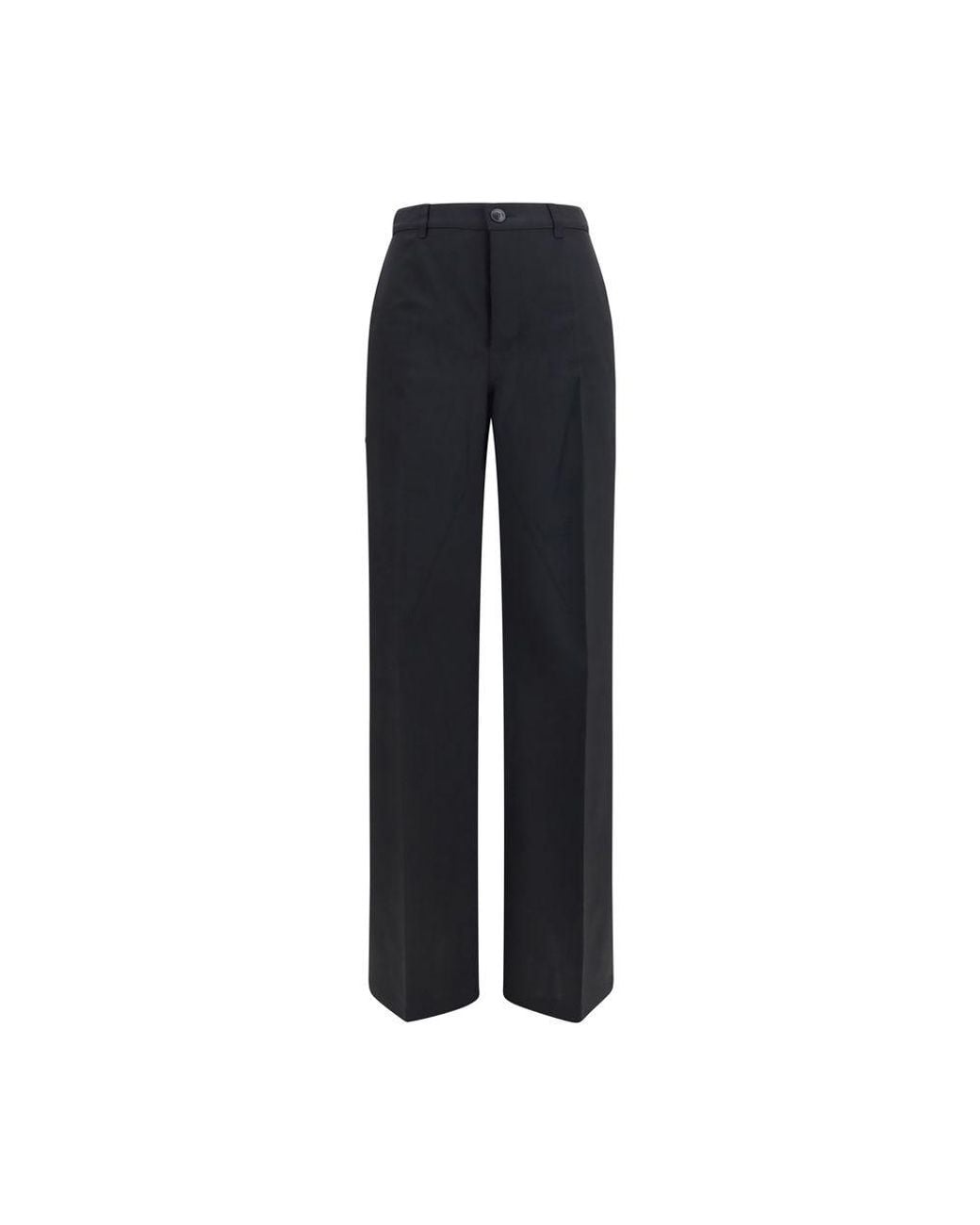 Rick Owens Blue Black Wool Oves Aries Dress Pants