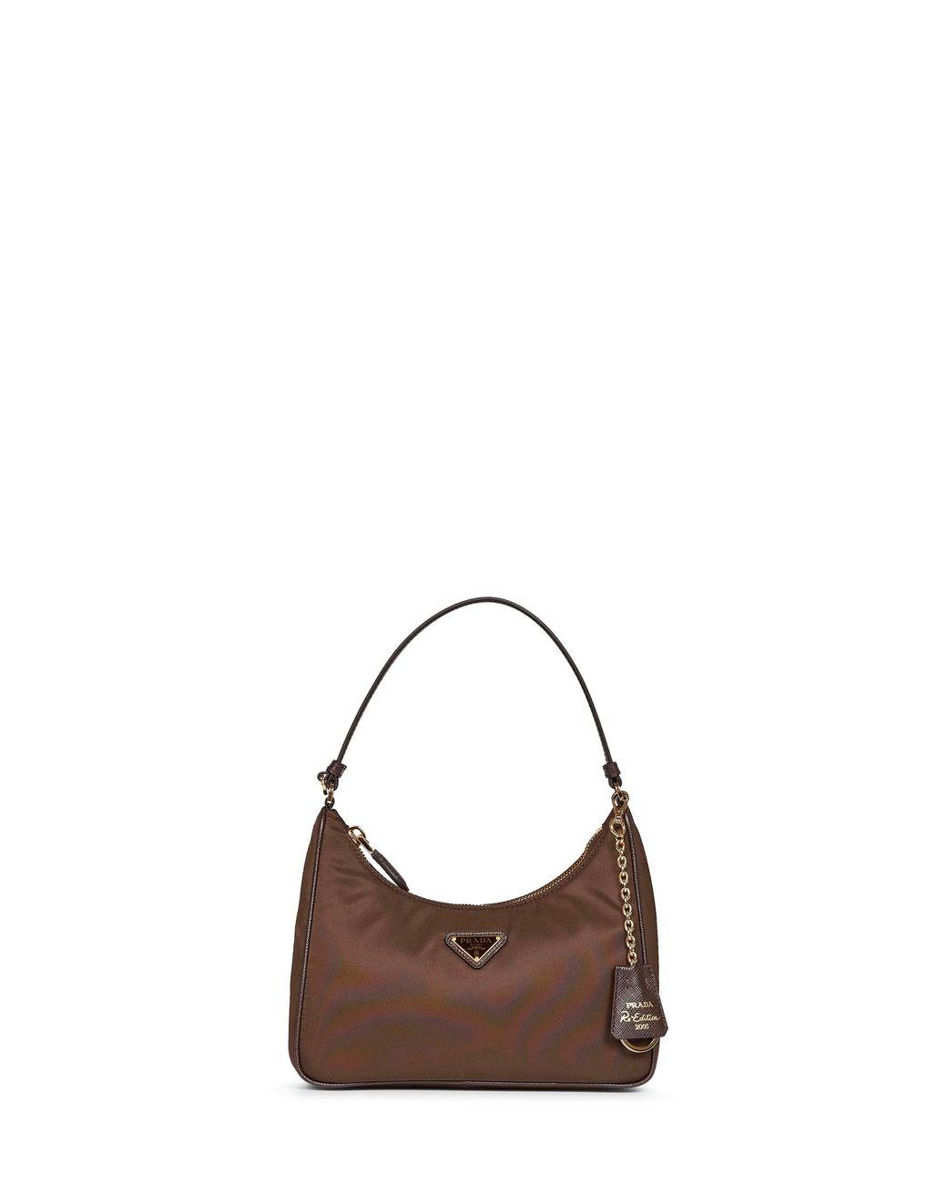 Prada Brown Mini Shoulder Bag Burnt Recycled Polyamide