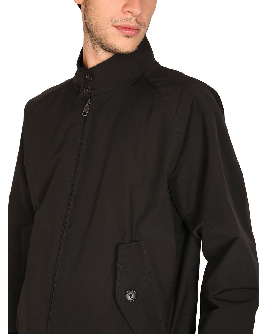 for Men Baracuta Synthetic Technical Fabric Jacket in Nero Black Mens Jackets Baracuta Jackets Save 23% 