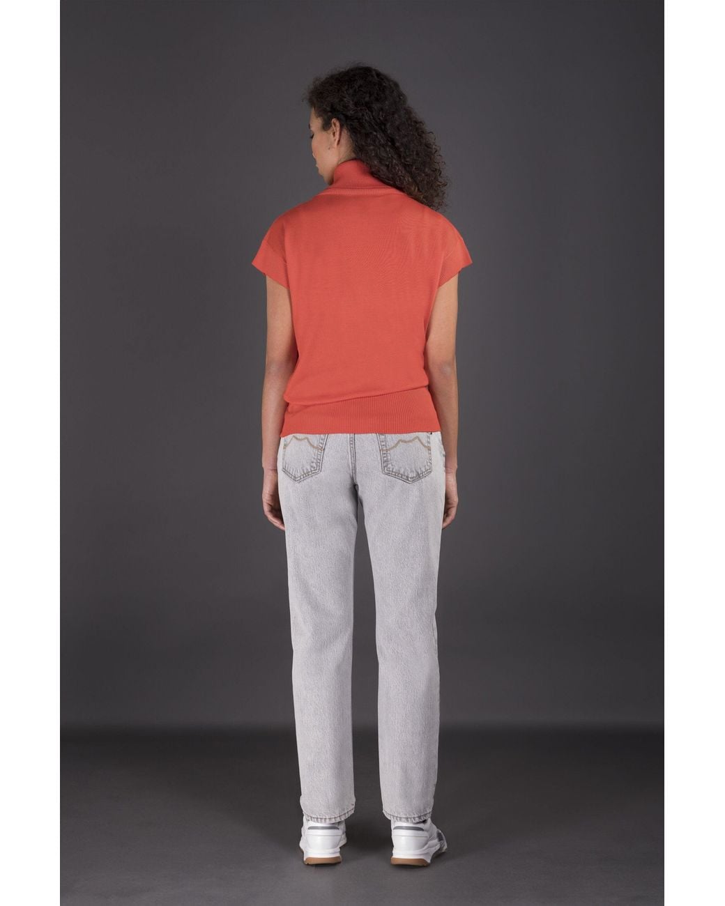 Moorer Gray Short Sleeve Sweater