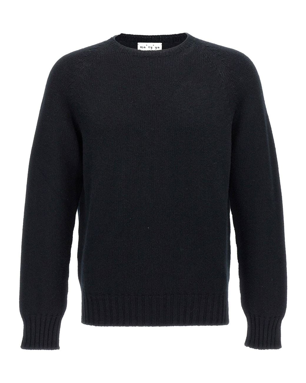 Ma'ry'ya Blue Wool Blend Crew-Neck Sweater
