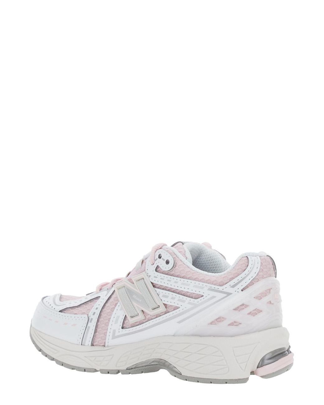 New Balance White Low Top Sneakers With Logo Detail Synthetic Fabric Trainers