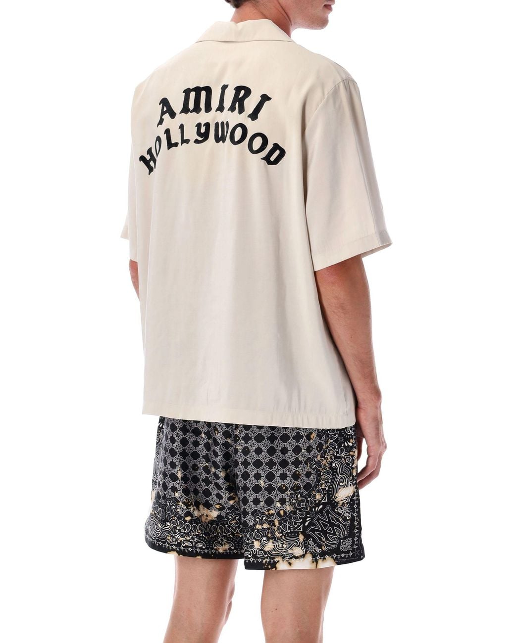 Amiri Gray Hollywood Bowling Shirt for men