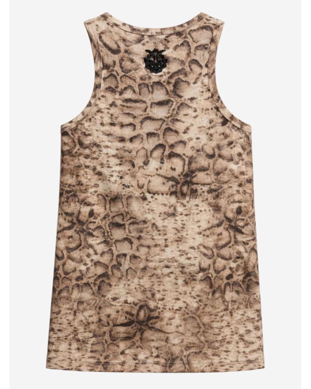 Pinko Brown Tank Top Stretch Cotton