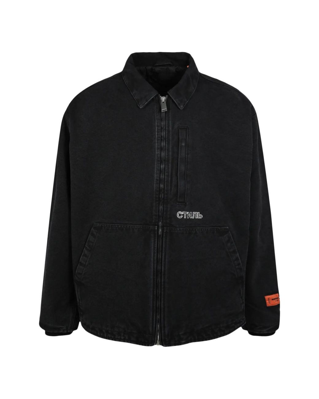 Heron Preston Black Ctnmb Canvas Padded Jacket for men