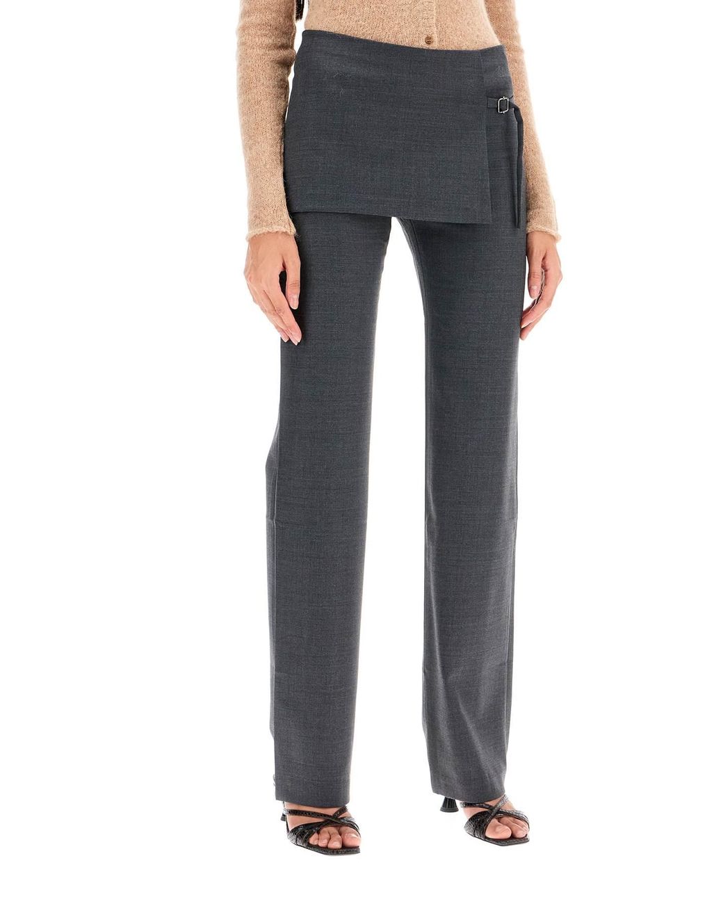 Paloma Wool Archive Pants With Mini Skirt in Gray | Lyst Paloma Wool Archive Pants With Mini Skirt in Gray | Lyst
