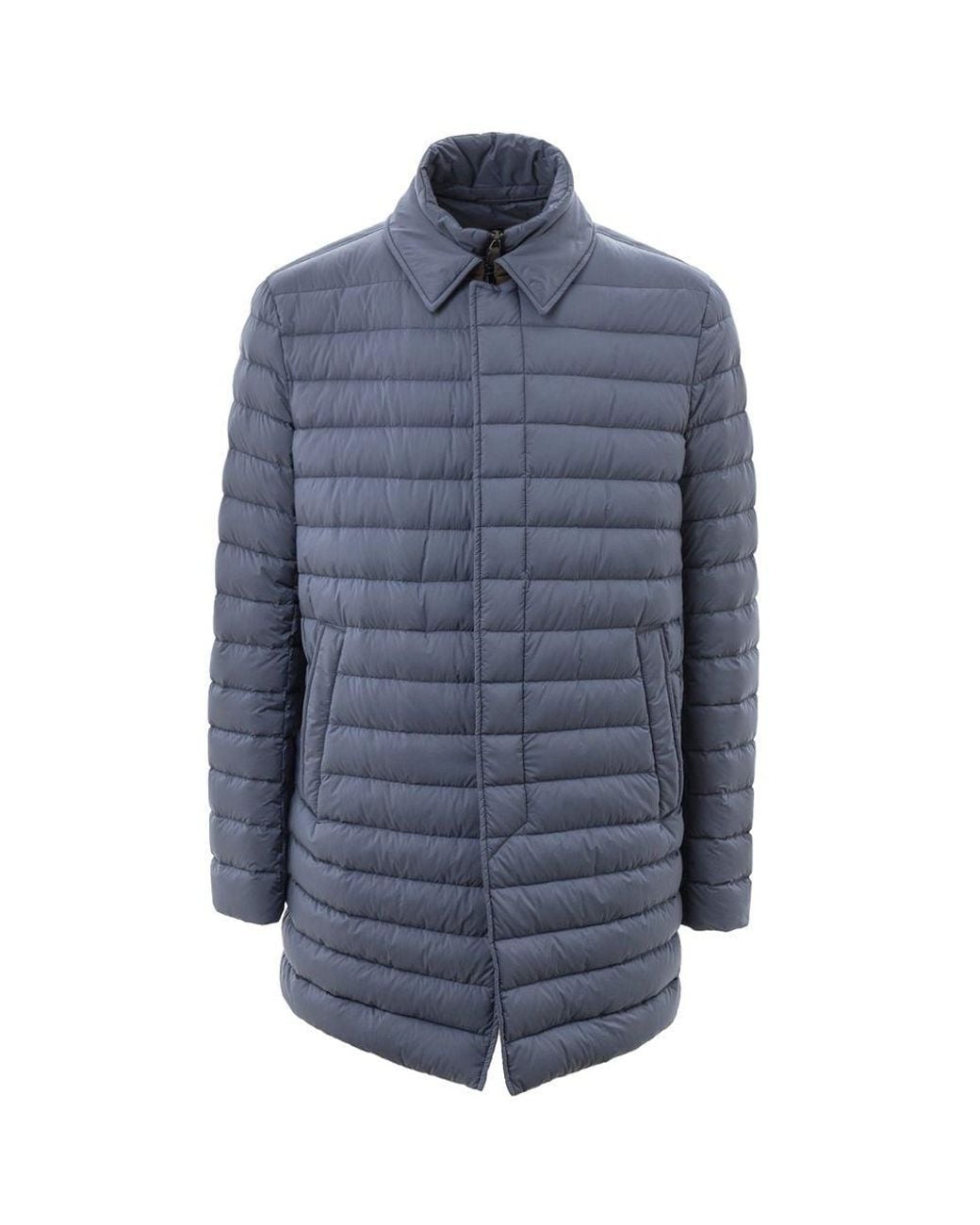 Herno Blue Long Padded Down Jacket for men