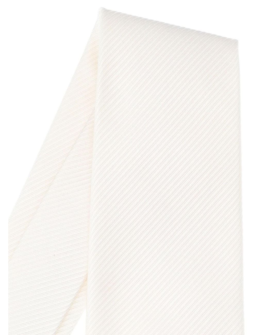 Tom Ford White Gros Grain Tie for men