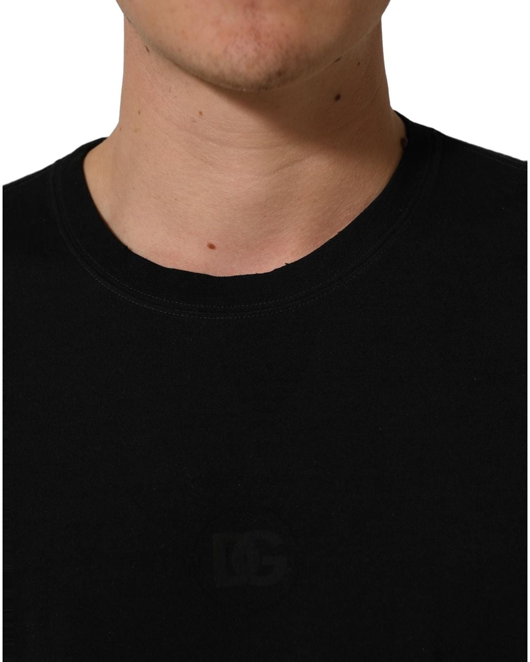 Dolce & Gabbana Black Dolce & Gabbana Crew Neck Cotton T-Shirt for men