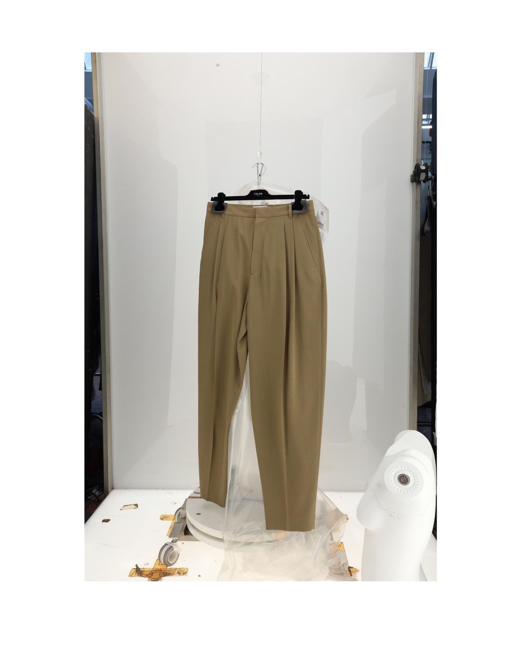 Céline Green Trousers Montauk Wool