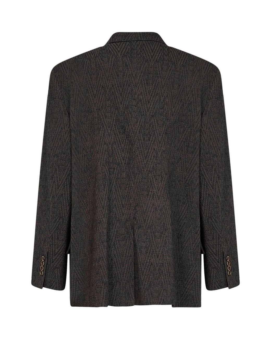 Uma Wang Black And Stretch Wool Chevron Java Blazer for men