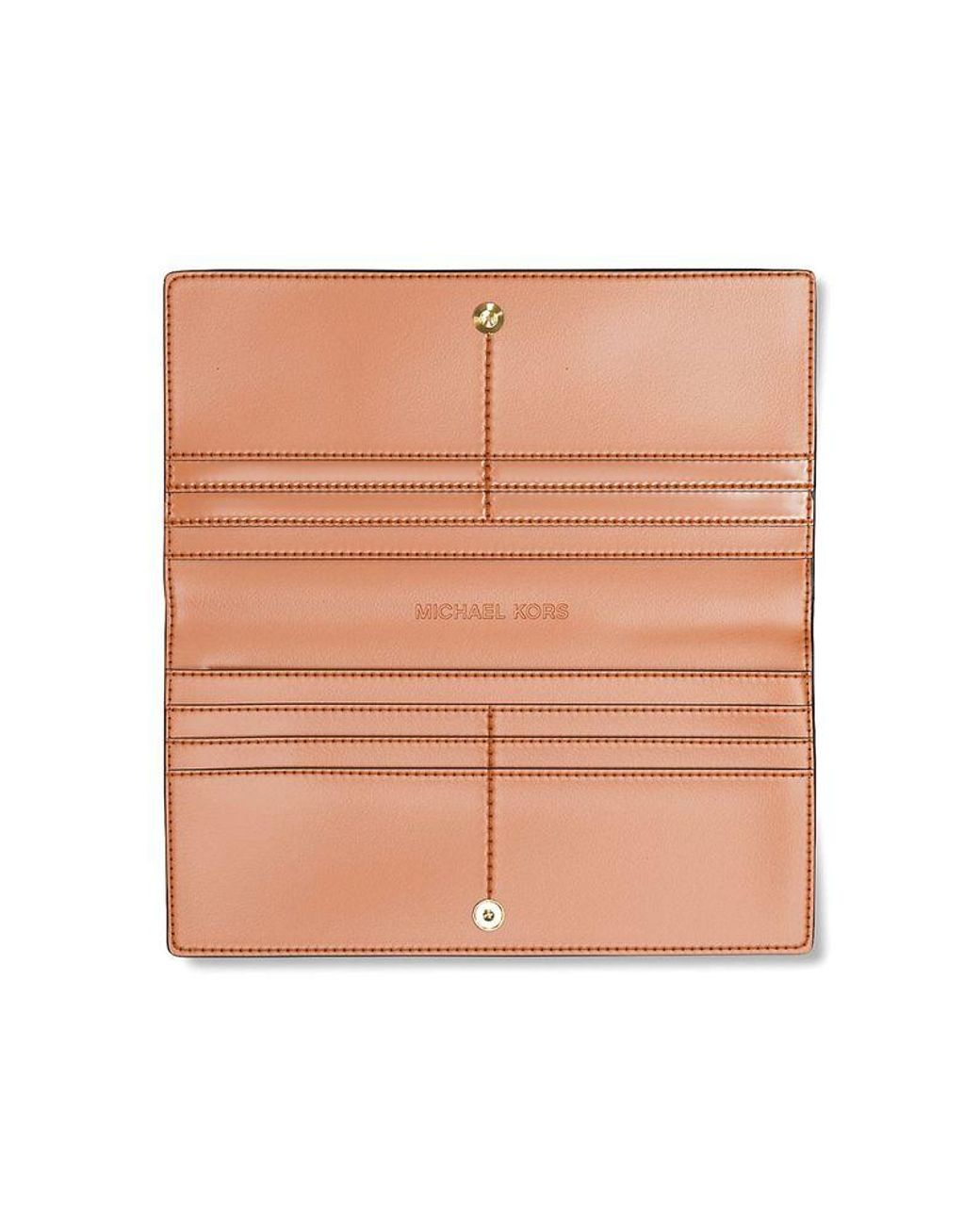 Michael Kors Brown Michael Kors Logo Snap Closure Wallet