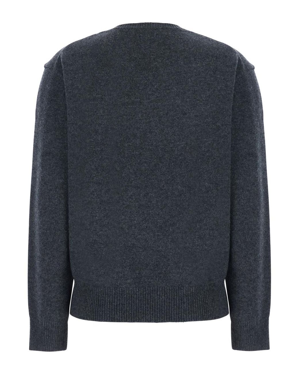 DUNST Black V-Neck Sweater Cashmere Wool Top