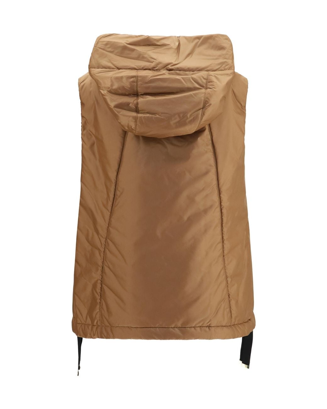 Max Mara Natural Hooded Padded Vest Outer: Polyamide Puffer Jackets