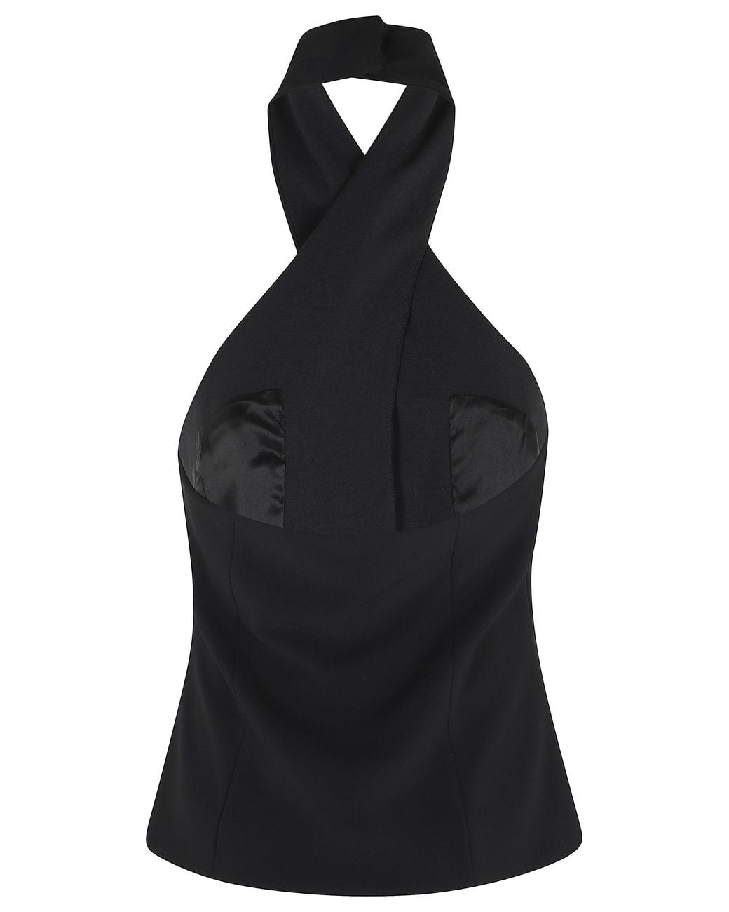 FEDERICA TOSI Black Gilet Cady Con Incrocio