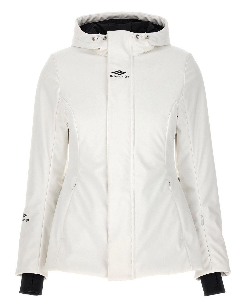 Tech Hourglass Icon Balenciaga Ski Hourglass Parka in White | Lyst