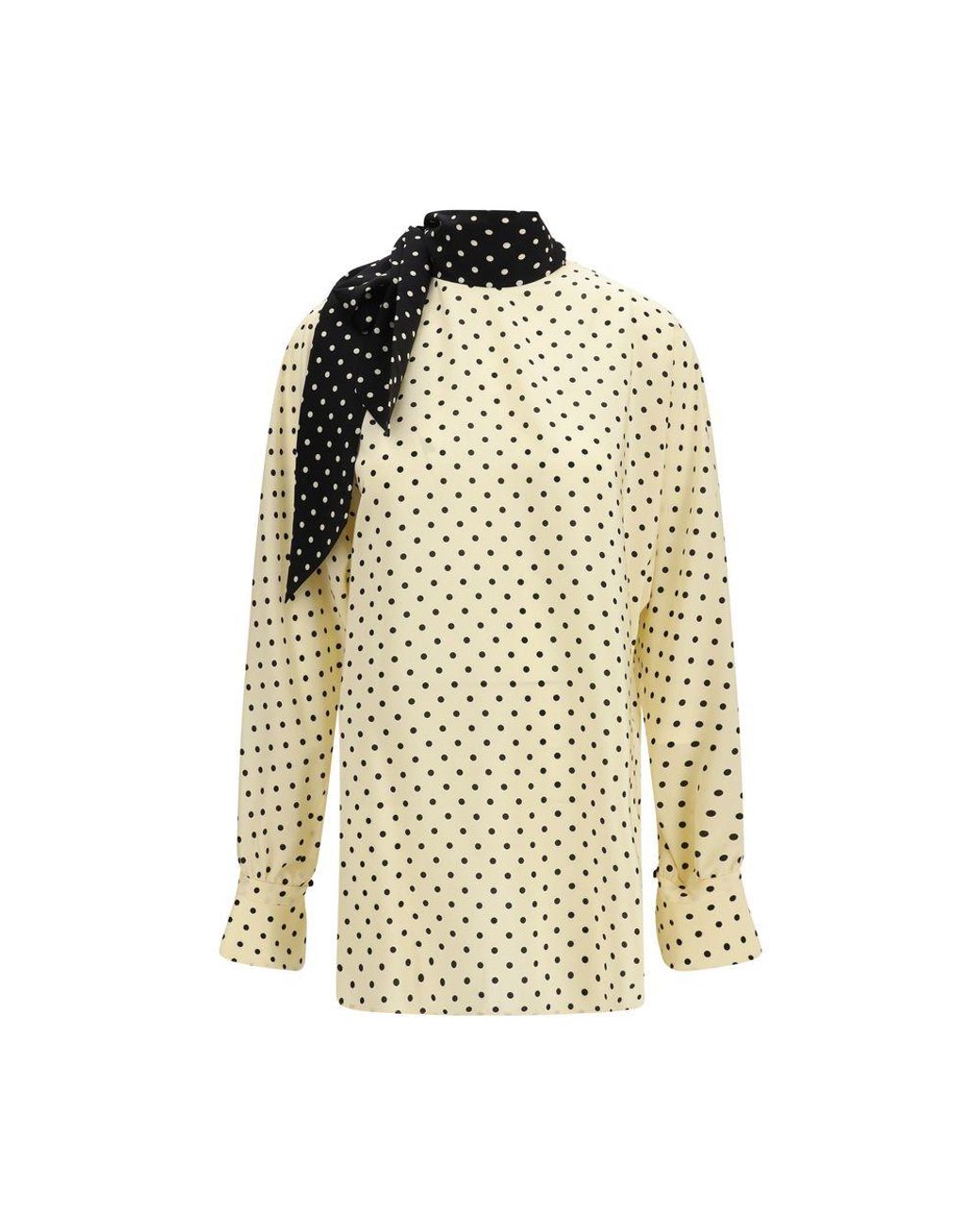 Valentino Garavani Natural Beige Silk Blouse