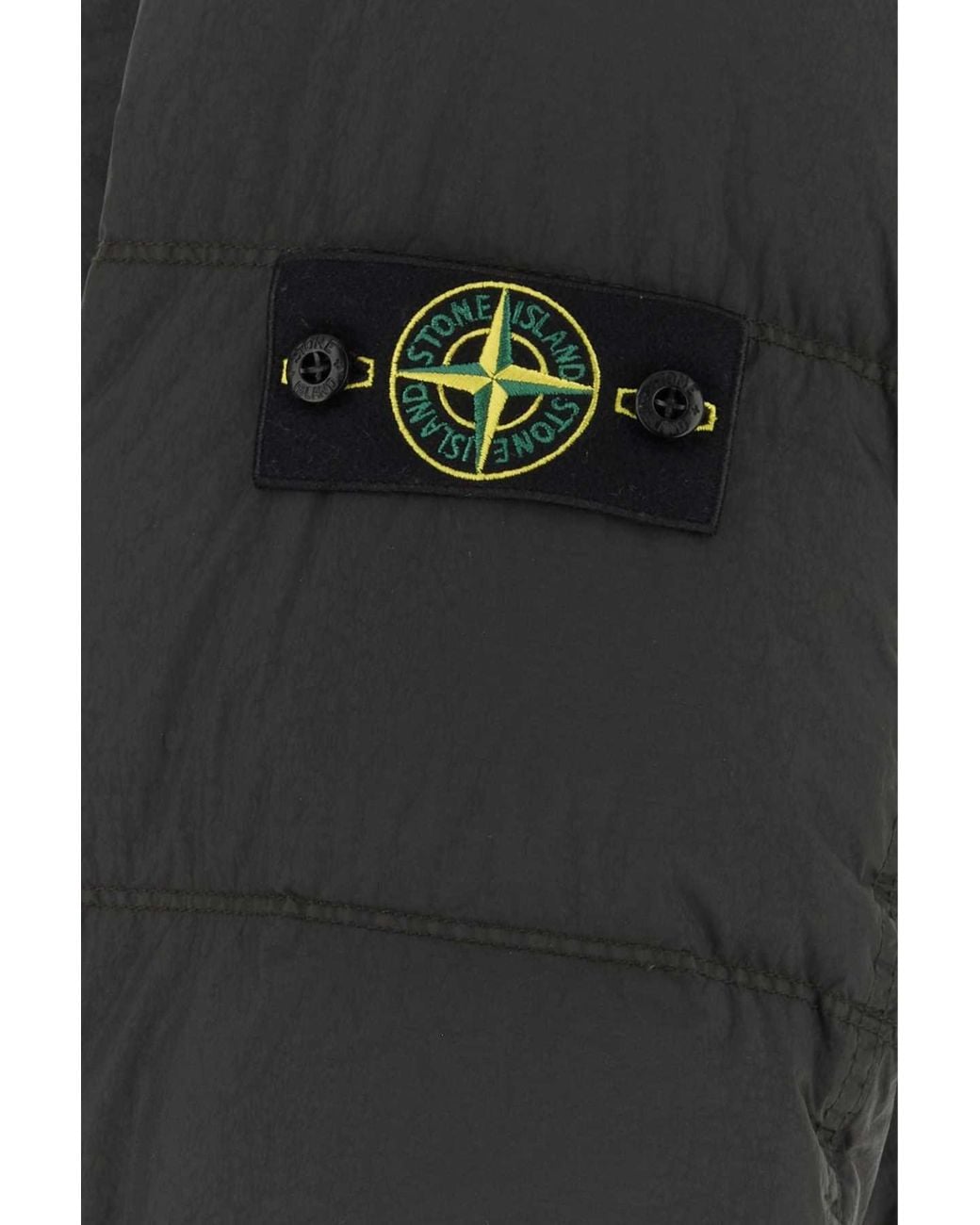 Stone Island Black Graphite Nylon Down Jacket for men