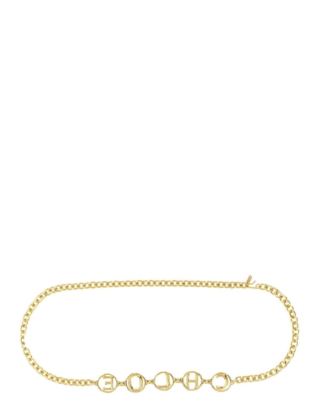 Chloé Metallic Script Belt