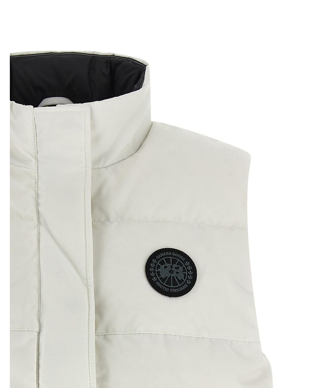 Canada Goose White Polyester Sleeveless Jacket Clothing