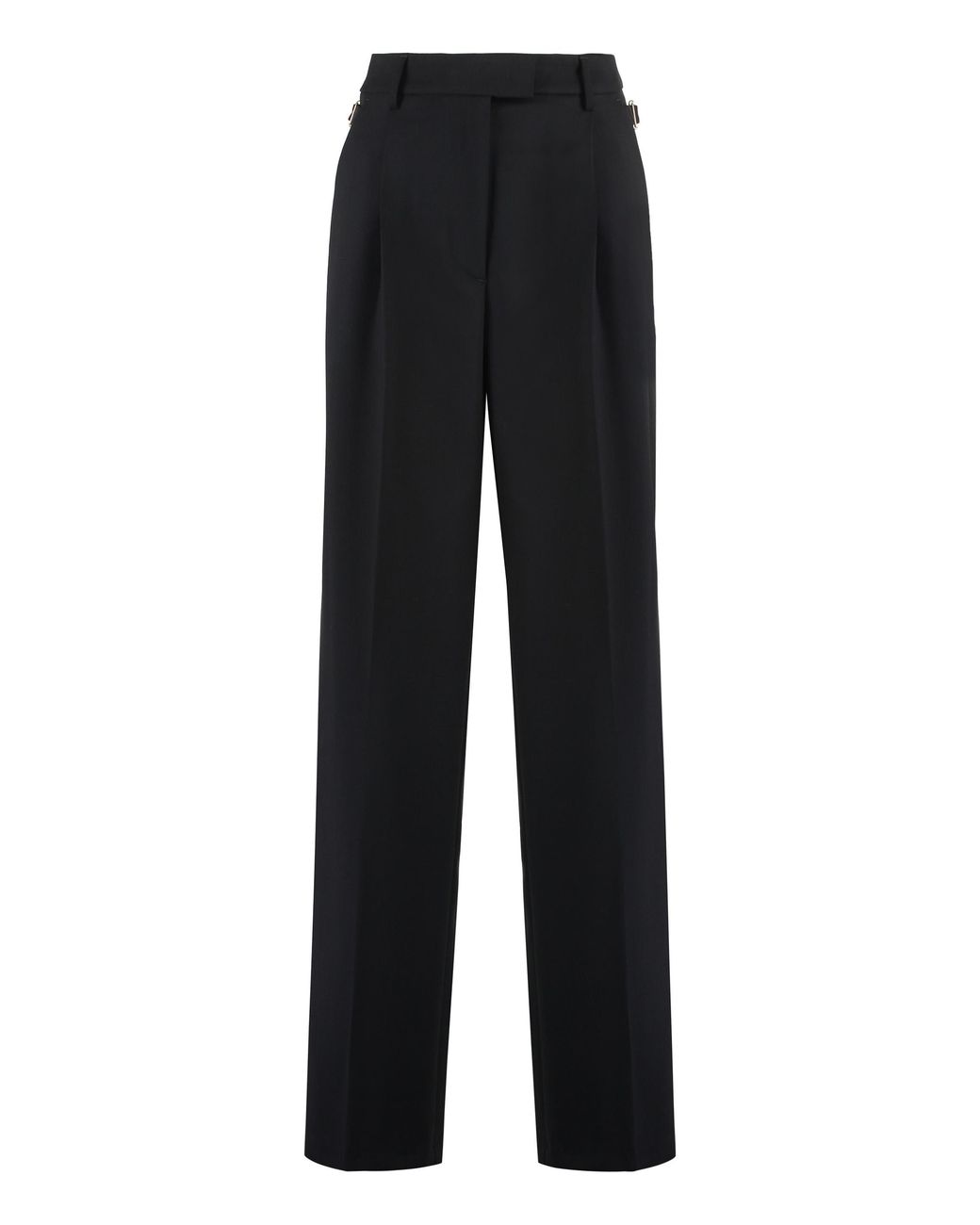 PT Torino Black Virgin Wool Trousers Trouser Suits