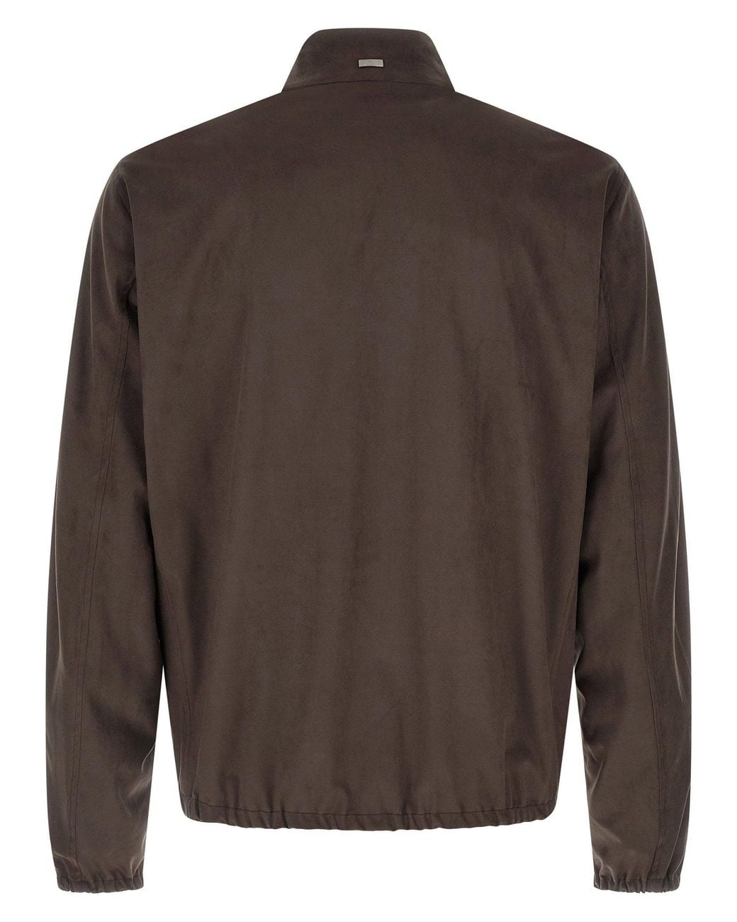 Herno Brown Suede Effect Jacket for men