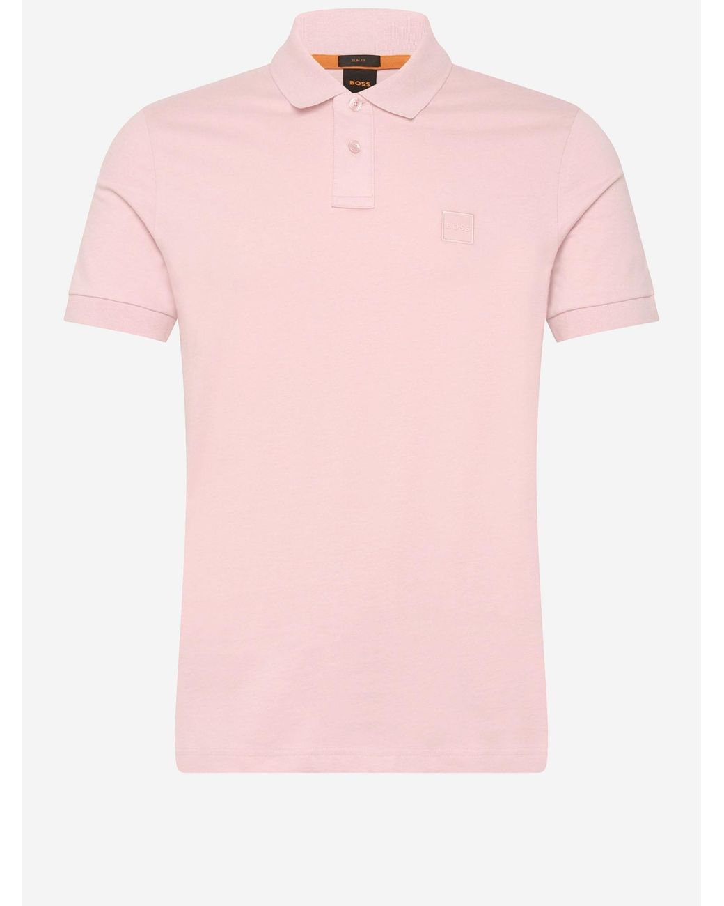 Boss Pink Polo Shirt Stretch Cotton for men