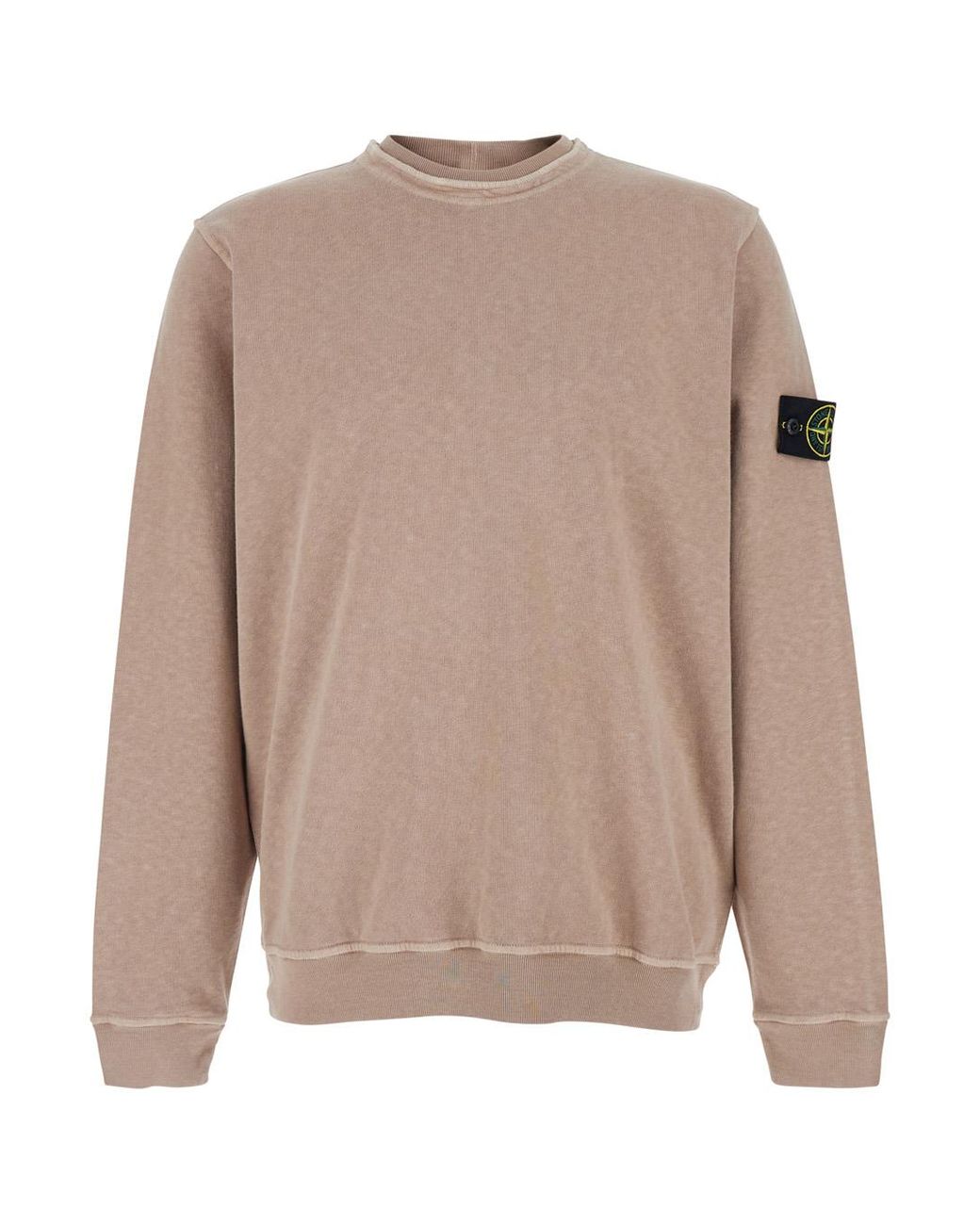 Stone Island Natural Sweatshirt Malfilé Fleece for men
