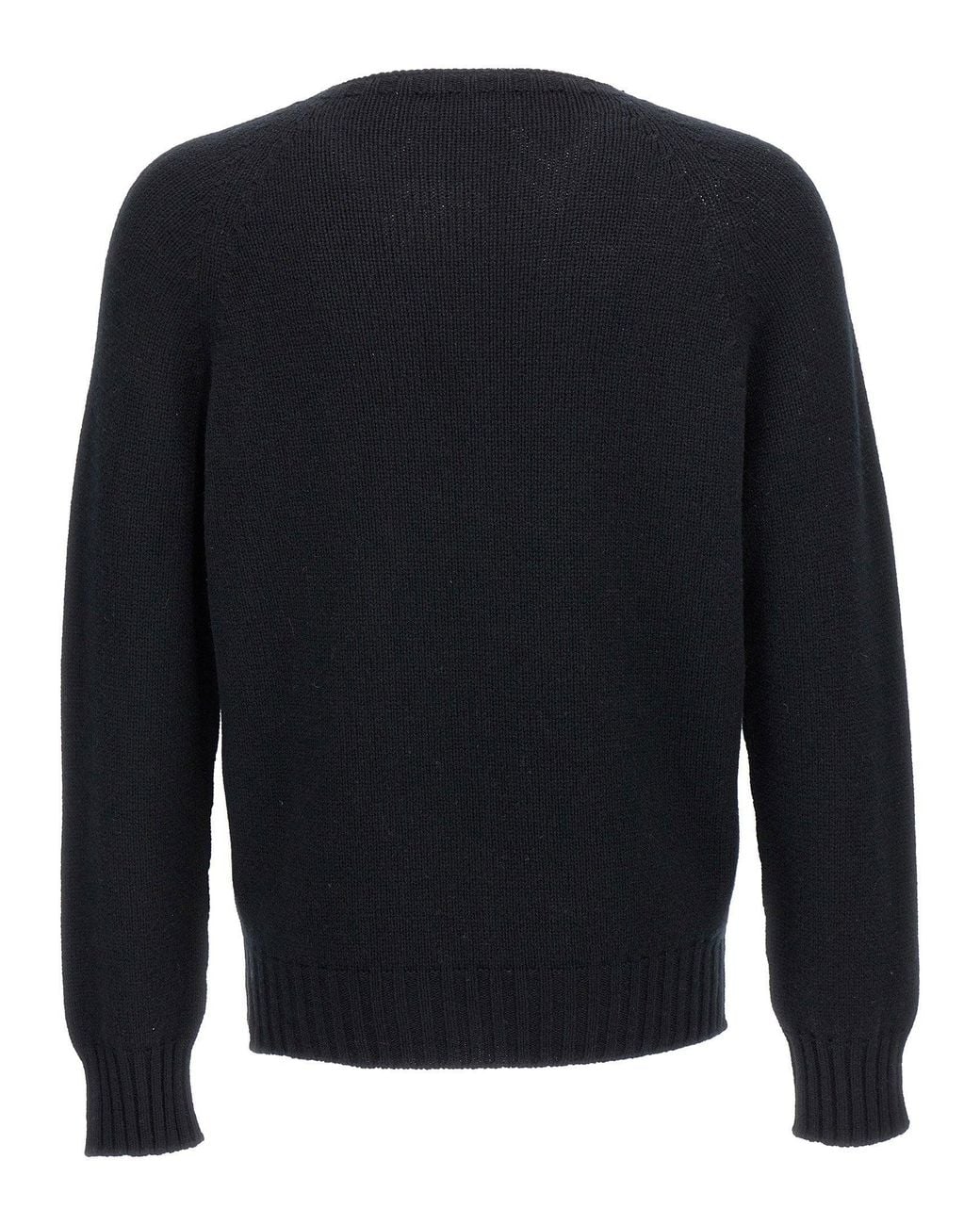 Ma'ry'ya Blue Wool Blend Crew-Neck Sweater