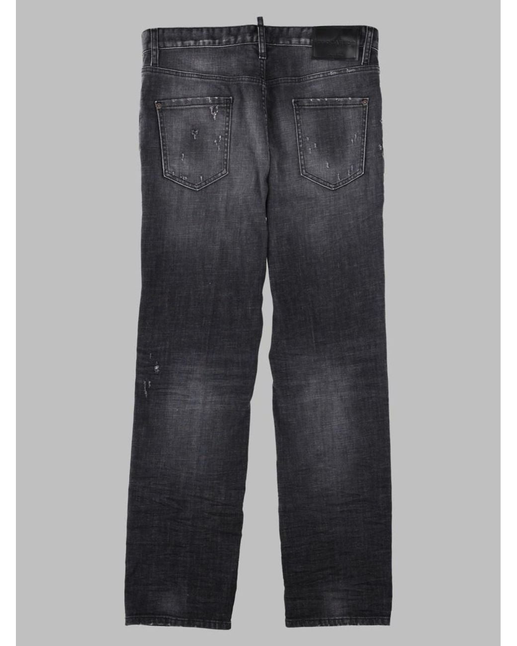 DSquared² Gray 642 Loose-Fit Jeans Cotton Elastane for men
