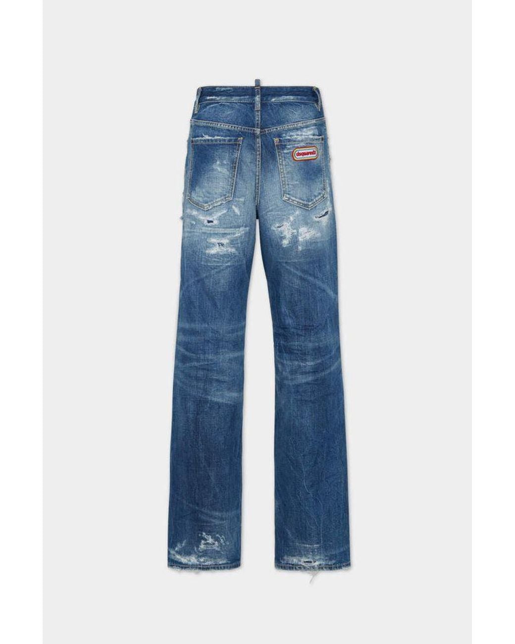 DSquared² Blue Dsquared2 Distressed Jeans